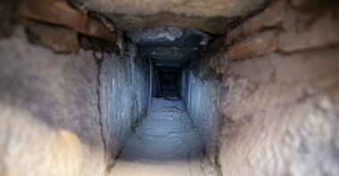 The Roman sewer system at Amida Tumulus in Diyarbakır, southeastern Turkey, Nov. 30, 2020. (AA Photo)