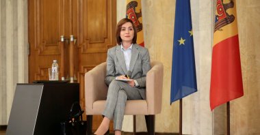 Moldovan President-elect Maia Sandu attends a news conference in Chisinau, Moldova, Nov. 30, 2020. (Reuters Photo)