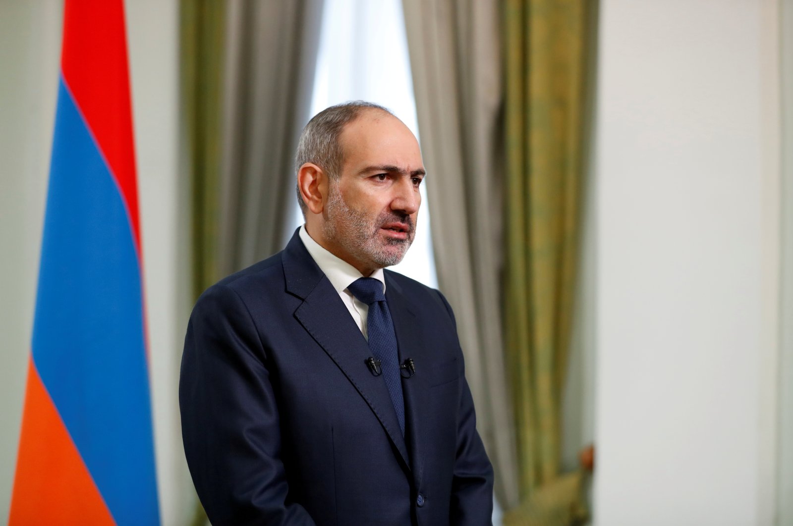 Armenian Prime Minister Nikol Pashinian speaks during his address to the nation in Yerevan, Armenia, Nov. 12, 2020. (Reuters File Photo)