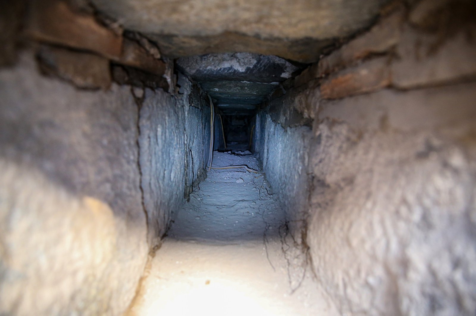 The Roman sewer system at Amida Tumulus in Diyarbakır, southeastern Turkey, Nov. 30, 2020. (AA Photo)