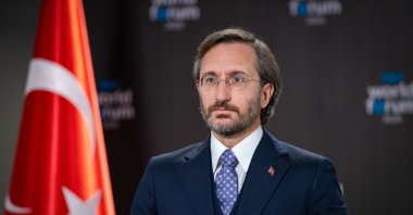 Presidential Communications Chief Fahrettin Altun speaks at the online TRT World Forum 2020, Dec. 1, 2020 (Courtesy of the Communications Directorate)