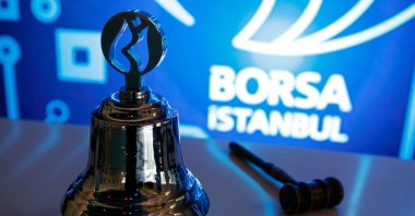 The gong of Borsa Istanbul, Turkey's stock exchange, features the traditional Ottoman symbol for the city, the tulip, in Istanbul, Turkey, Oct. 27, 2019.  (Shutterstock Photo)