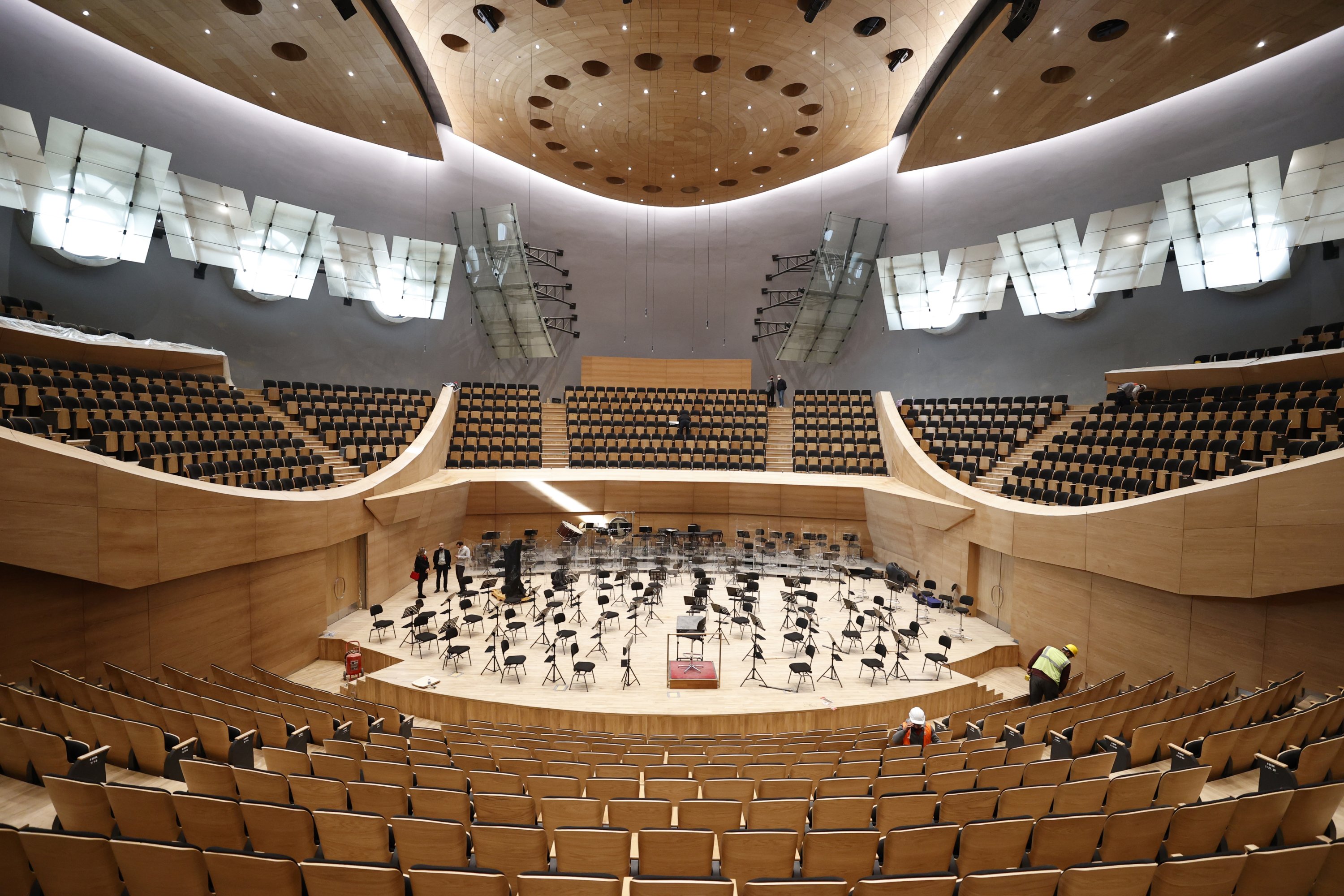 An interior view of the Presidential Symphony Orchestra concert hall in Ankara, Turkey on December 1, 2020 (AA PHOTO)