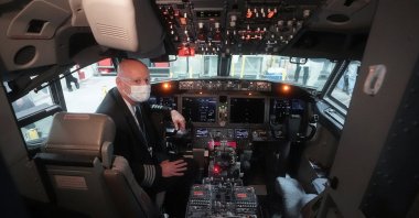 A Boeing 737 Max airplane captain poses for a photo in a maintenance hanger in Tulsa, Oklahoma, U.S., Dec. 2, 2020. (Reuters Photo)