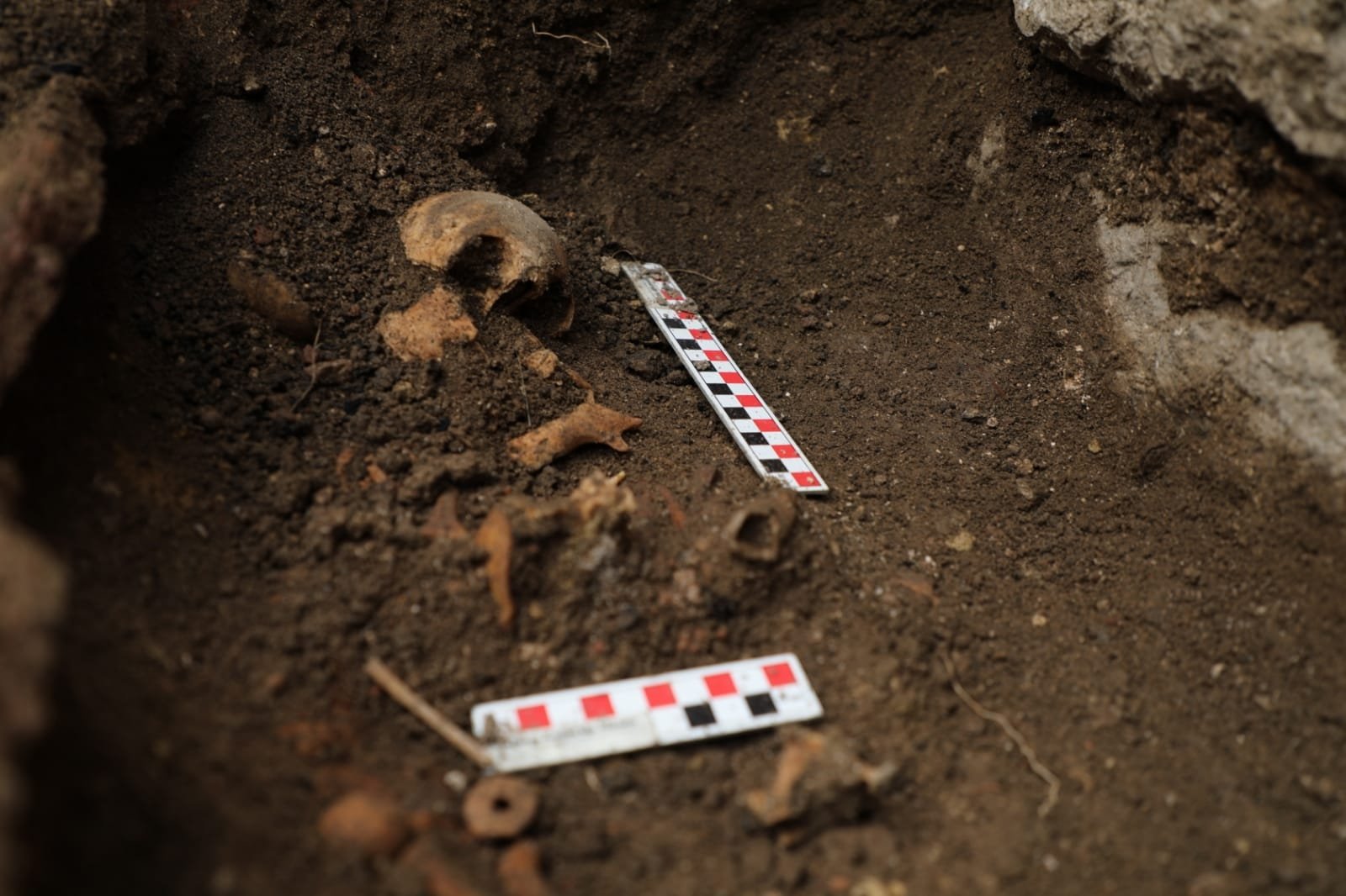 The grave of a baby found in the ancient city of Prusias ad Hypium in Düzce, northwestern Turkey, Dec. 3, 2020. (AA Photo)