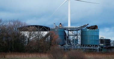The view of the damaged tank after the explosion near Bristol, Britain, December 3, 2020. (Reuters Photo)