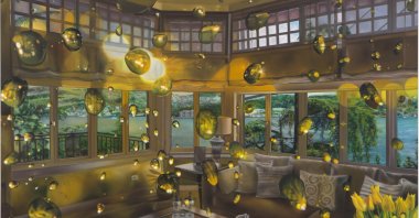 Untitled, Karin Kneffel, 2020, oil on canvas, 180 by 240 centimeters. 