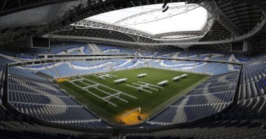 A view of the Al Janoub Stadium, one of the 2022 World Cup stadiums, in Doha, Qatar, Dec. 16, 2019. (AP Photo)
