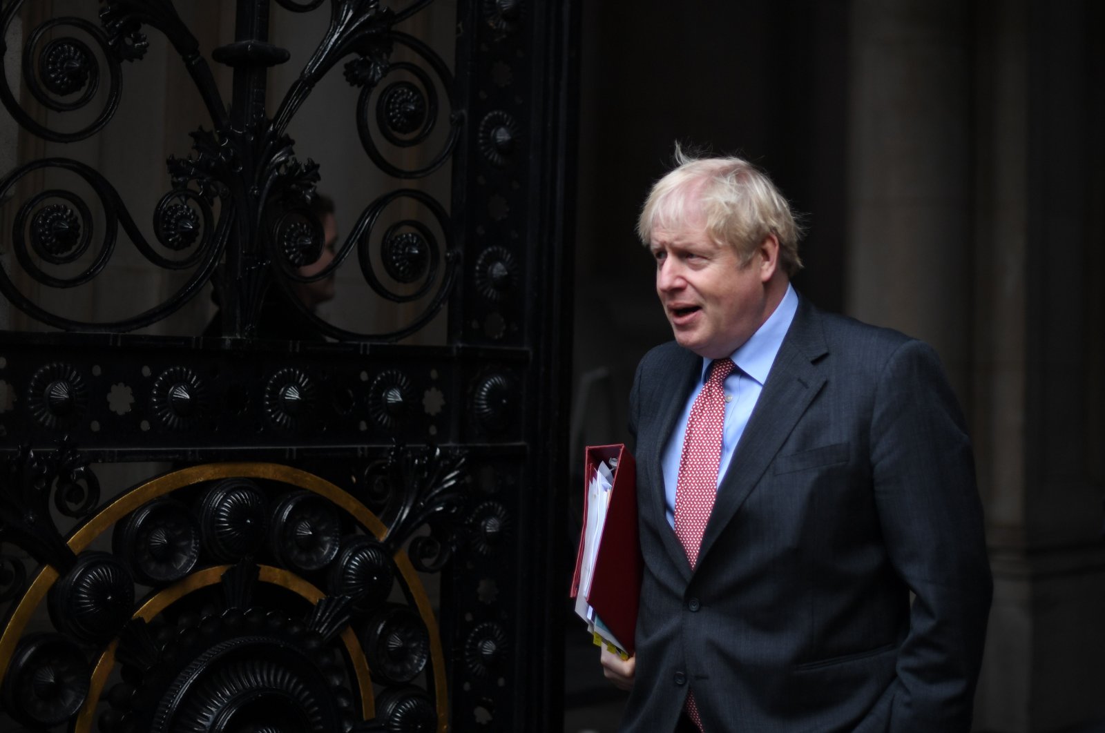 Britain's Prime Minister Boris Johnson returns to 10 Downing Street, London, Dec. 8, 2020. (AFP Photo)
