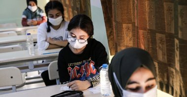 Students sit an exam for high school admission, in Istanbul, Turkey, June 20, 2020. (AA Photo)