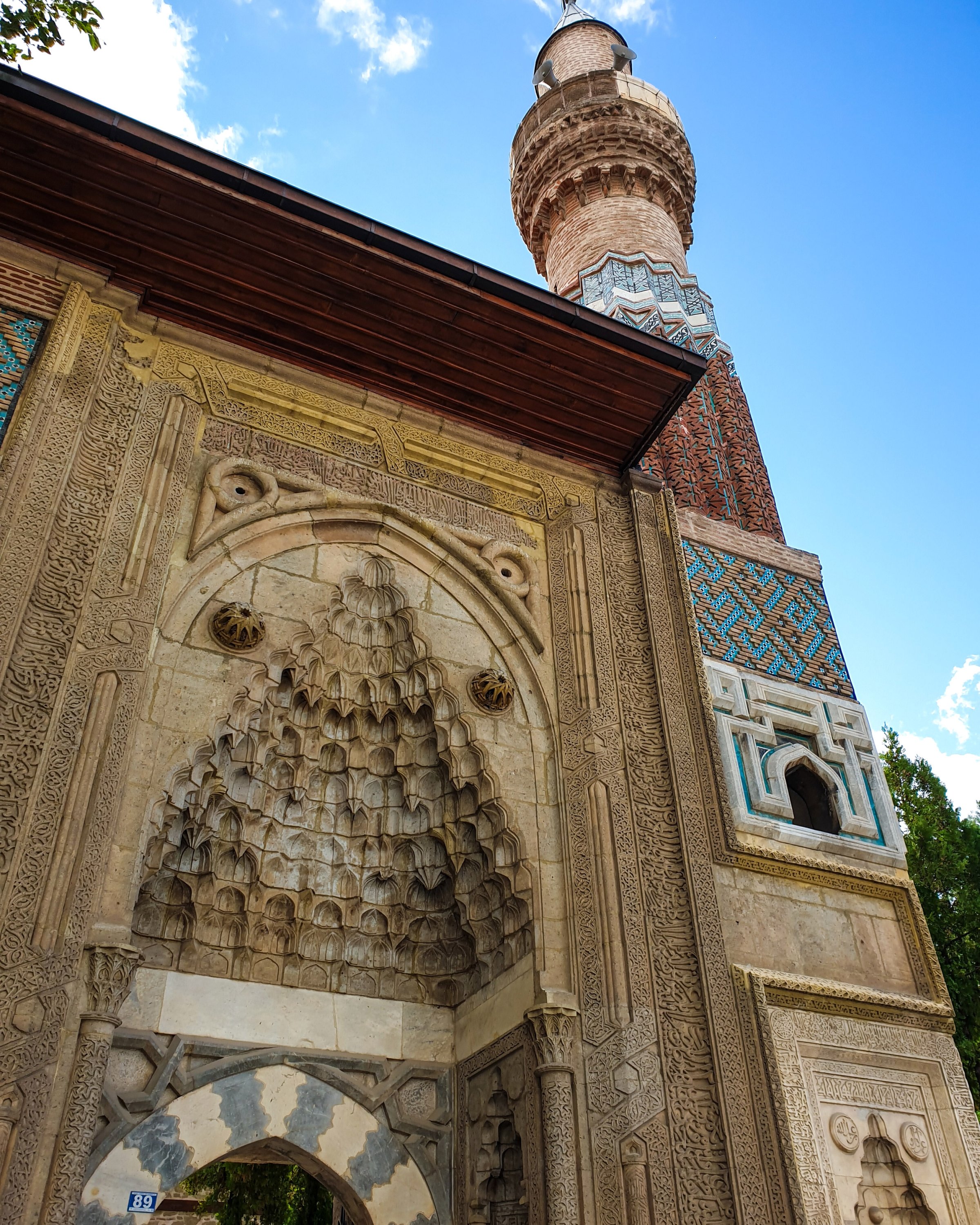 The gate and the minaret of the Sahib Ata Religious-Social Complex. (Photo by Argun Konuk)
