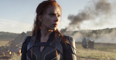 This image released by Disney/Marvel Studios' shows Scarlett Johansson in a scene from "Black Widow." (AP Photo)