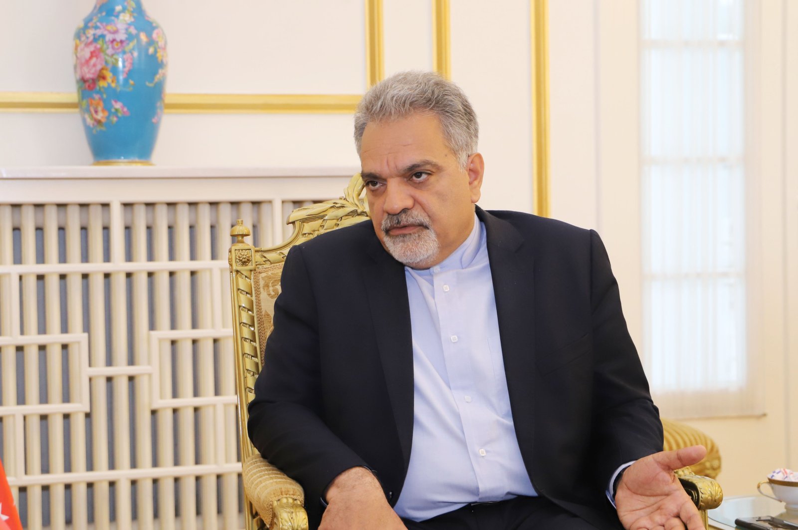 Iranian Ambassador to Turkey Mohammad Farazmand during an interview with Daily Sabah in Ankara, May 4, 2019. 