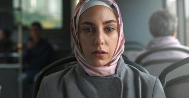 Actress Öykü Karayel as Meryem in a scene from "Ethos."