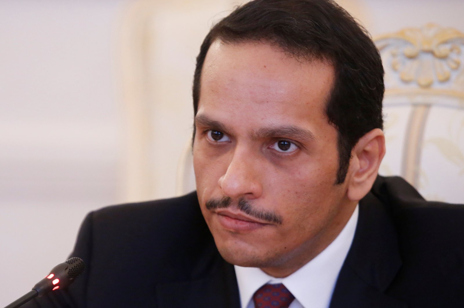 Qatari Foreign Minister Sheikh Mohammed bin Abdulrahman bin Jassim Al Thani attends a meeting with Russian Foreign Minister Sergei Lavrov in Moscow, Russia, April 15, 2017. (Reuters File Photo)