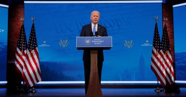 U.S. President-elect Joe Biden delivers a speech after the U.S. Electoral College formally confirmed his victory in the presidential election, in Wilmington, Delaware, U.S., Dec. 14, 2020. (Reuters Photo)