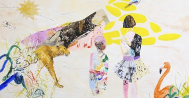 Ekin Su Koç, "Corrected Storytelling", oil on canvas, 200 by 150 centimeters, 2020. (Courtesy of Anna Laudel)