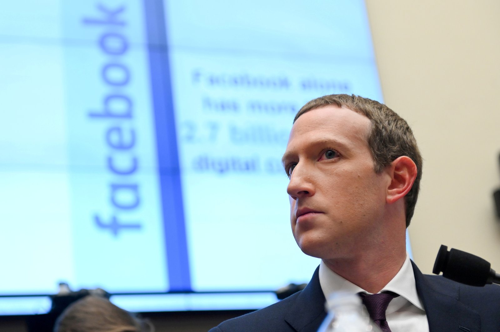 Facebook Chairman and CEO Mark Zuckerberg testifies at a House Financial Services Committee hearing in Washington, D.C., U.S., Oct. 23, 2019. (Reuters Photo)