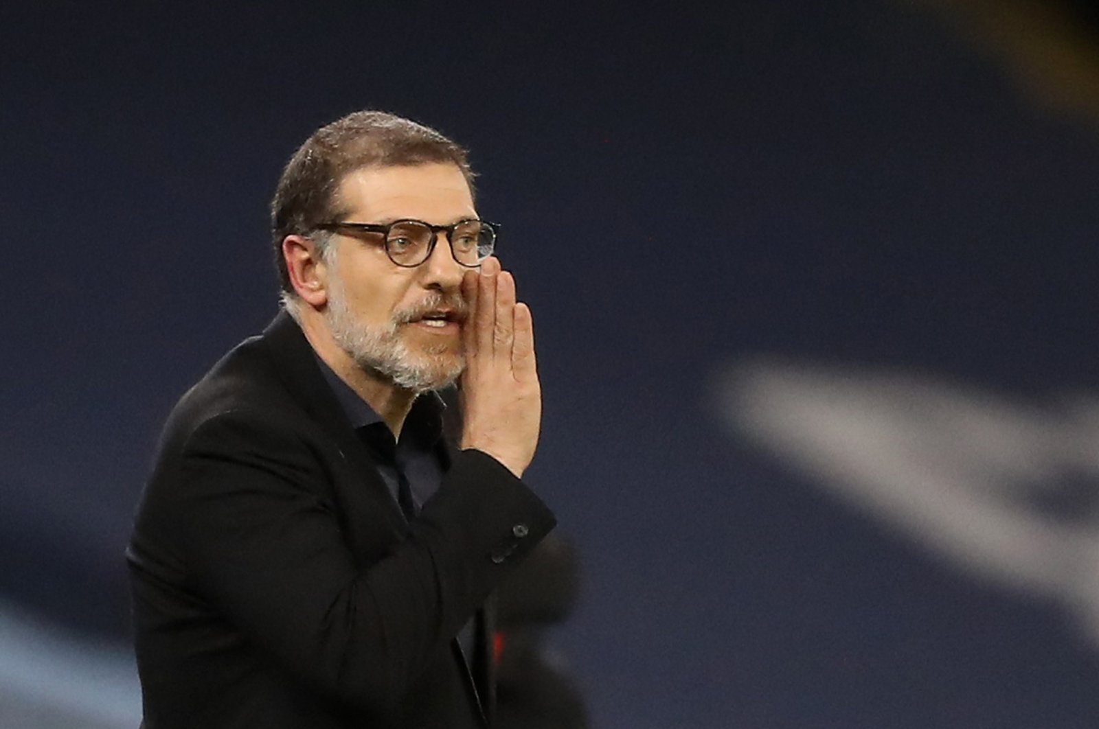 West Bromwich Albion manager Slaven Bilic reacts during a Premier League match against Manchester City at the Etihad Stadium in Manchester, Britain, Dec. 15, 2020. (Reuters Photo)