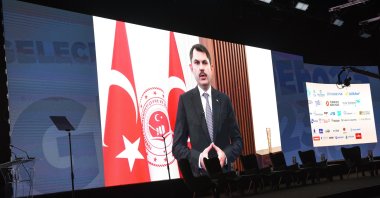 Environment and Urbanization Minister Murat Kurum speaks during the third Turkey 2023 Summit, organized by the Sabah newspaper of Turkuvaz Media Group, in Istanbul, Turkey, Oct. 22, 2020. (Photo by Murat Şengül)