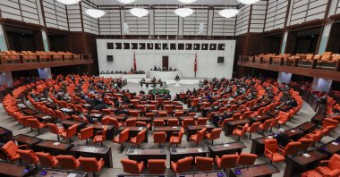 Turkish parliament during a session for the 2021 budget talks, Dec.15, 2020. (AA)

