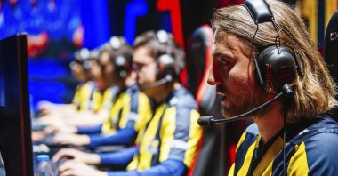 Players of the Fenerbahçe 1907 Esports team compete at an esports tournament in Istanbul, Turkey, April 13, 2019. (Sabah File Photo)