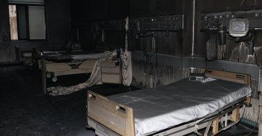 A view of the intensive care unit after the fire in Gaziantep, southern Turkey, Dec. 19, 2020. (AA PHOTO)