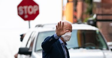 U.S. President-elect Joe Biden arrives at The Queen Theater in Wilmington, Delaware, U.S., Dec. 17, 2020. (AFP Photo)