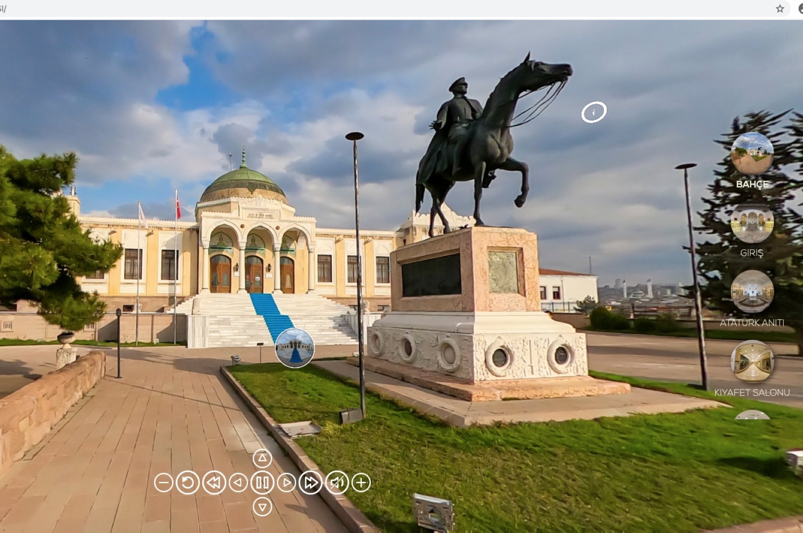 A still shot from the virtual tour of Turkey's Ethnography Museum of Ankara.