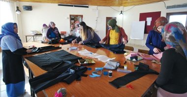 Women attend a sewing course supported by the Turkish Employment Agency (IŞKUR) in the capital Ankara, Turkey, Jan. 6, 2020. (AA PHOTO)