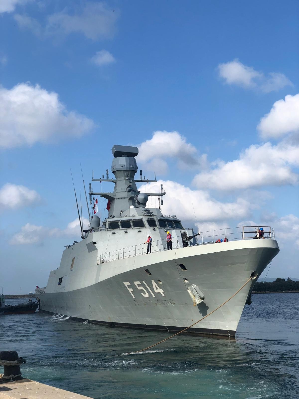 TCG Kınalıada, the fourth vessel produced as part of the MILGEM project, Oct. 1, 2019. (AA Photo)