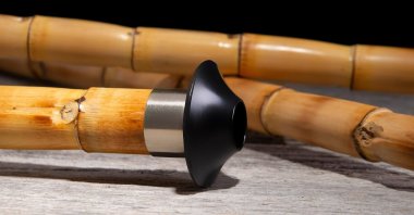 The distinguishing mouthpiece of a traditional Turkish ney is also present on the Samandağ ney, Dec. 11, 2020. (AA Photo)