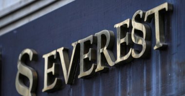 Logo of Everest publishing house in Istanbul, Turkey, Dec. 16, 2020. The publisher dropped Hasan Ali Toptaş over sexual assault claims. 