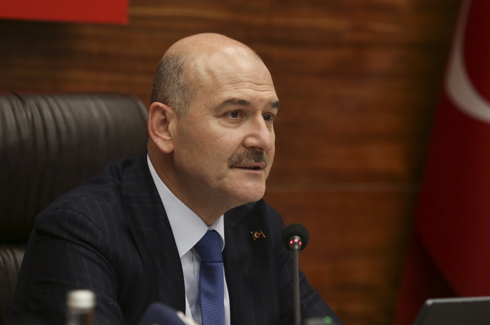 Interior Minister Süleyman Soylu speaks at an event in Ankara, Dec.15, 2020. (IHA)