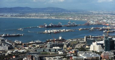 An aerial view of the Port of Cape Town and its surroundings, in Cape Town, South Africa, Aug. 11, 2020. (Reuters Photo)
