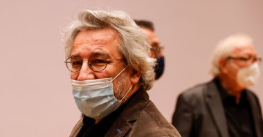 Can Dundar, Turkish journalist and former editor-in-chief of the Turkish daily newspaper Cumhuriyet, attends a meeting with German and Turkish intellectuals to comment on peace in the Mediterranean region and solidarity with democrats in Turkey, in Berlin, Germany, Oct. 6, 2020. (Photo by Odd ANDERSEN via AFP)