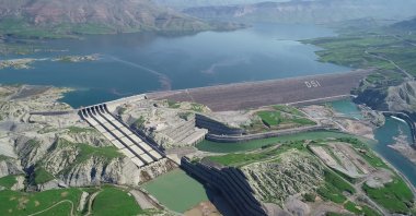 The Ilısu Dam on the Tigris, Mardin province, southeastern Turkey, Dec. 24, 2020. (AA Photo)