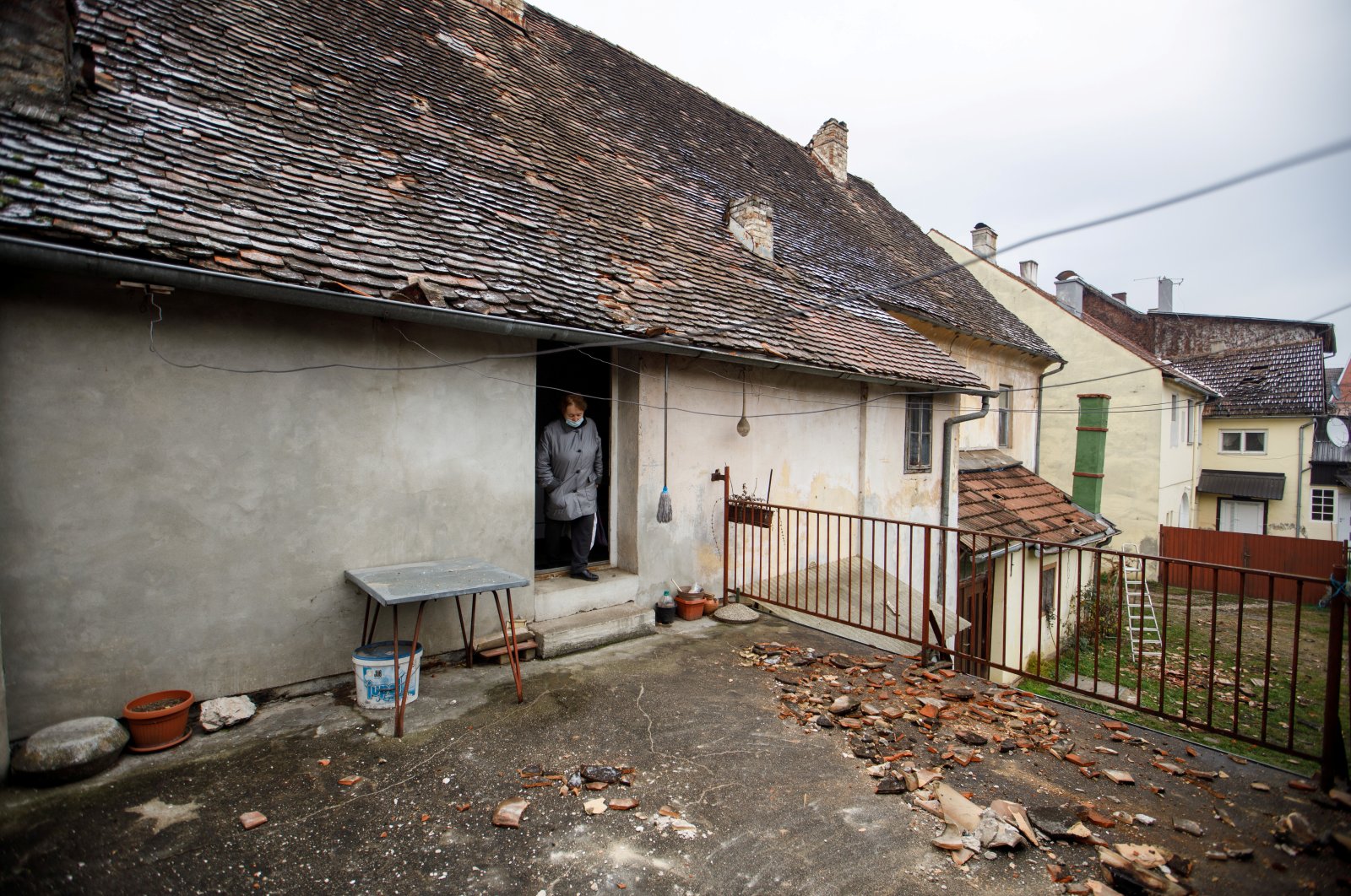 The damaged home of Ankica Loncarevic is seen after a 5.2 magnitude earthquake in Petrinja, Croatia, Dec. 28, 2020. (Reuters Photo)