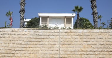 A U.S. flag flies at the official residence of the U.S. ambassador to Israel in the central Israeli city of Herzliya, Sept. 9, 2020. (AP Photo)