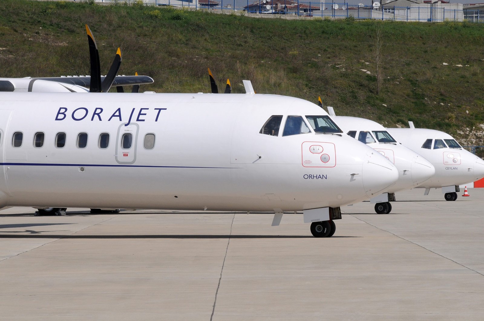 An ATR-72 aircraft belonging to now defunct Borajet sits at an airport. (File Photo)
