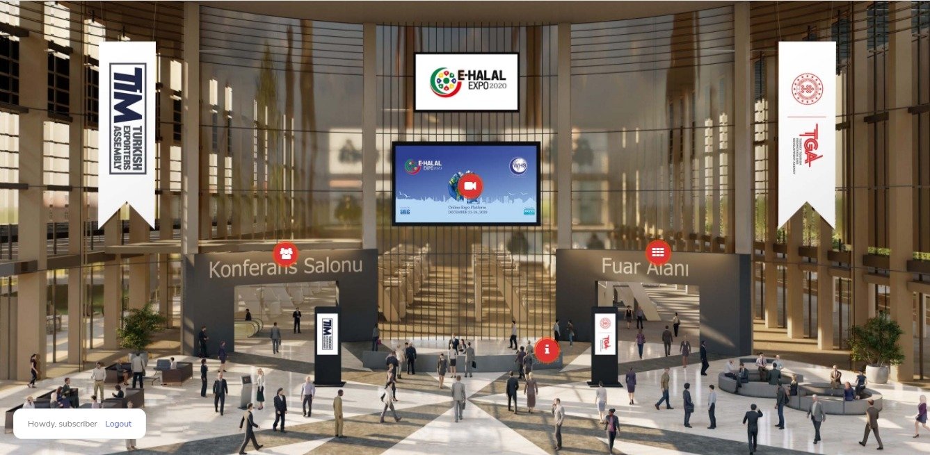 A view of the digital platform of E-Halal Expo 2020, which took place virtually this year due to the coronavirus pandemic. (Courtesy of Discover Events)