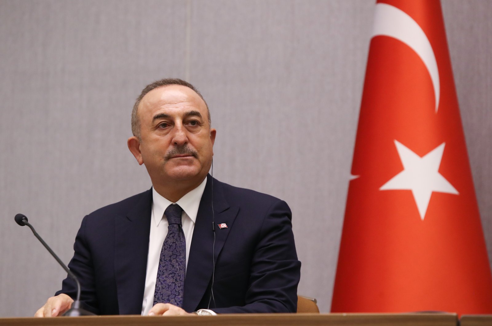 Foreign Minister Mevlüt Çavuşoğlu speaks at a joint news conference with his Russian counterpart Sergey Lavrov (not pictured) in Sochi, Russia, Dec. 29, 2020. (AA Photo)