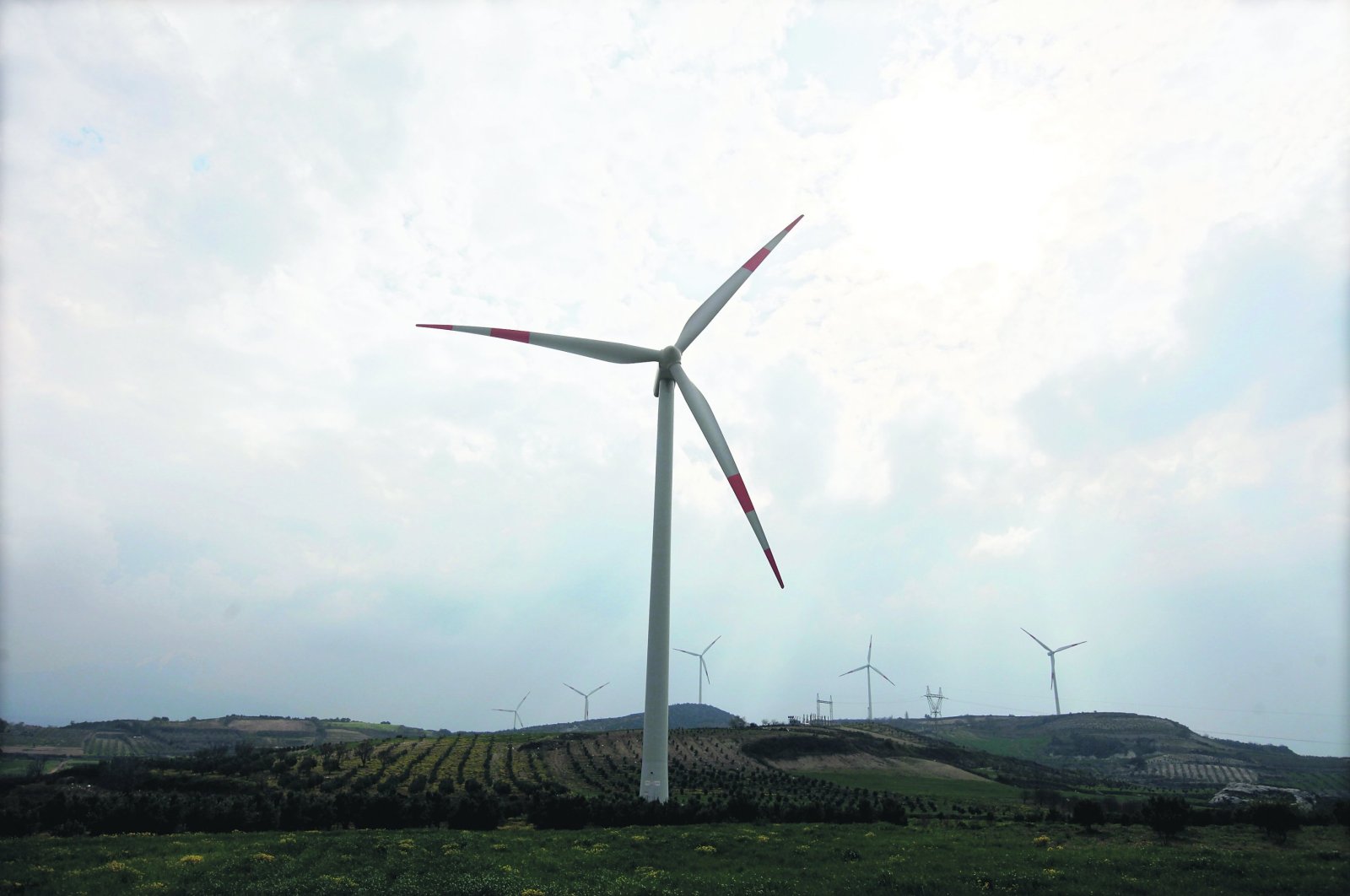Wind turbines in the Samandağ district of Hatay, southern Turkey, April 2, 2012. (Reuters Photo)