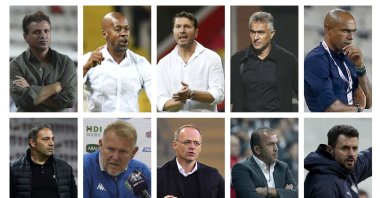 The Süper Lig coaches who have left their clubs so far:
First row, left to right: Tamer Tuna, Eddie Newton, Bayram Bektaş, Mehmet Altıparmak, Mert Nobre. Second row, left to right: Fuat Çapa, Robert Prosinecki, Irfan Buz, Mehmet Özdilek, Hüseyin Çimşir. (Photos by AA, DHA and IHA)