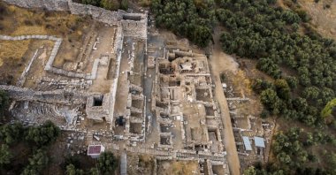 Four previously unknown cisterns have been discovered in Metropolis in modern-day Izmir province of western Turkey, Dec. 28, 2020. (DHA Photo)