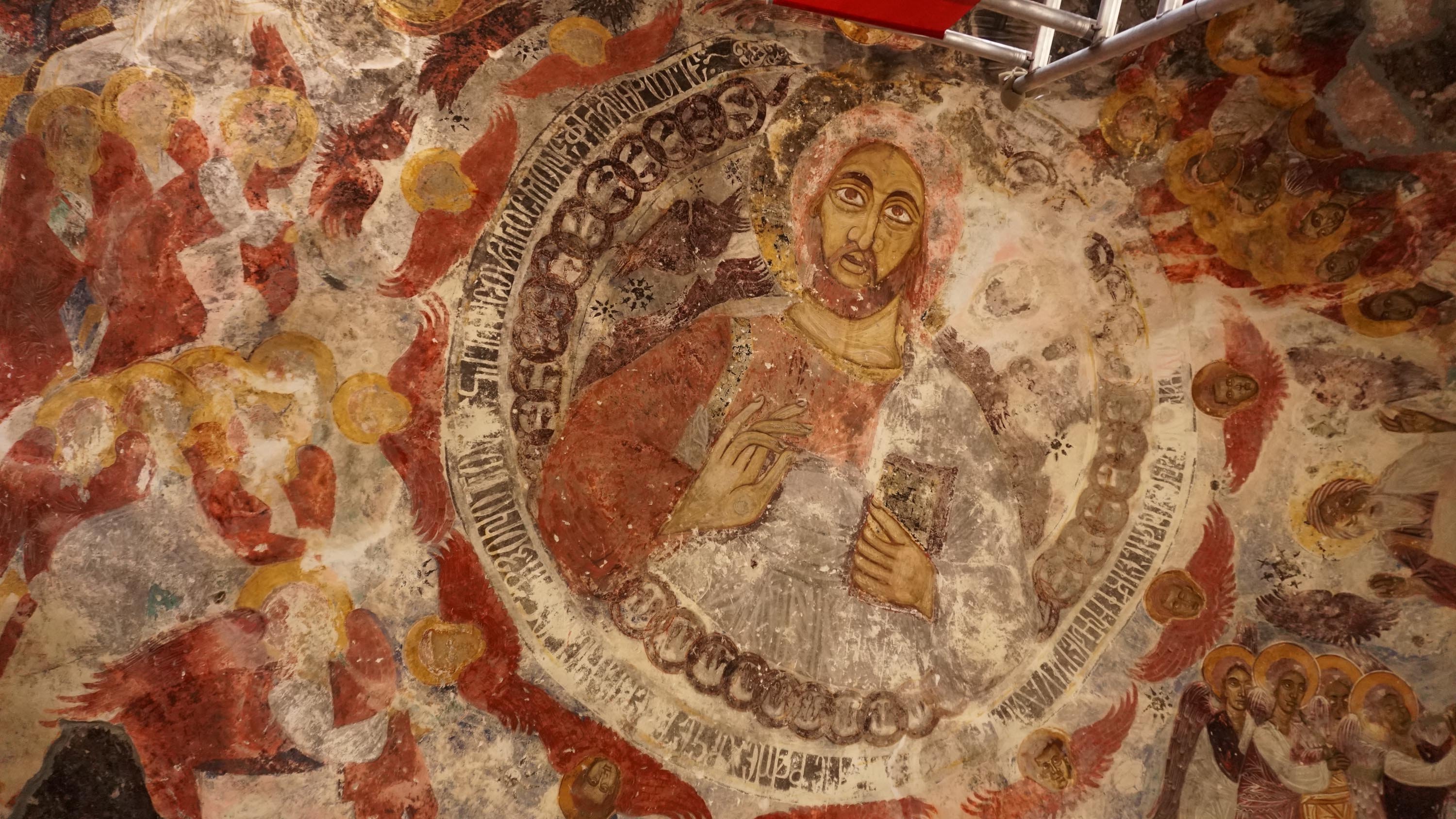 The Sümela Monastery contains many historical frescoes. (DHA Photo)