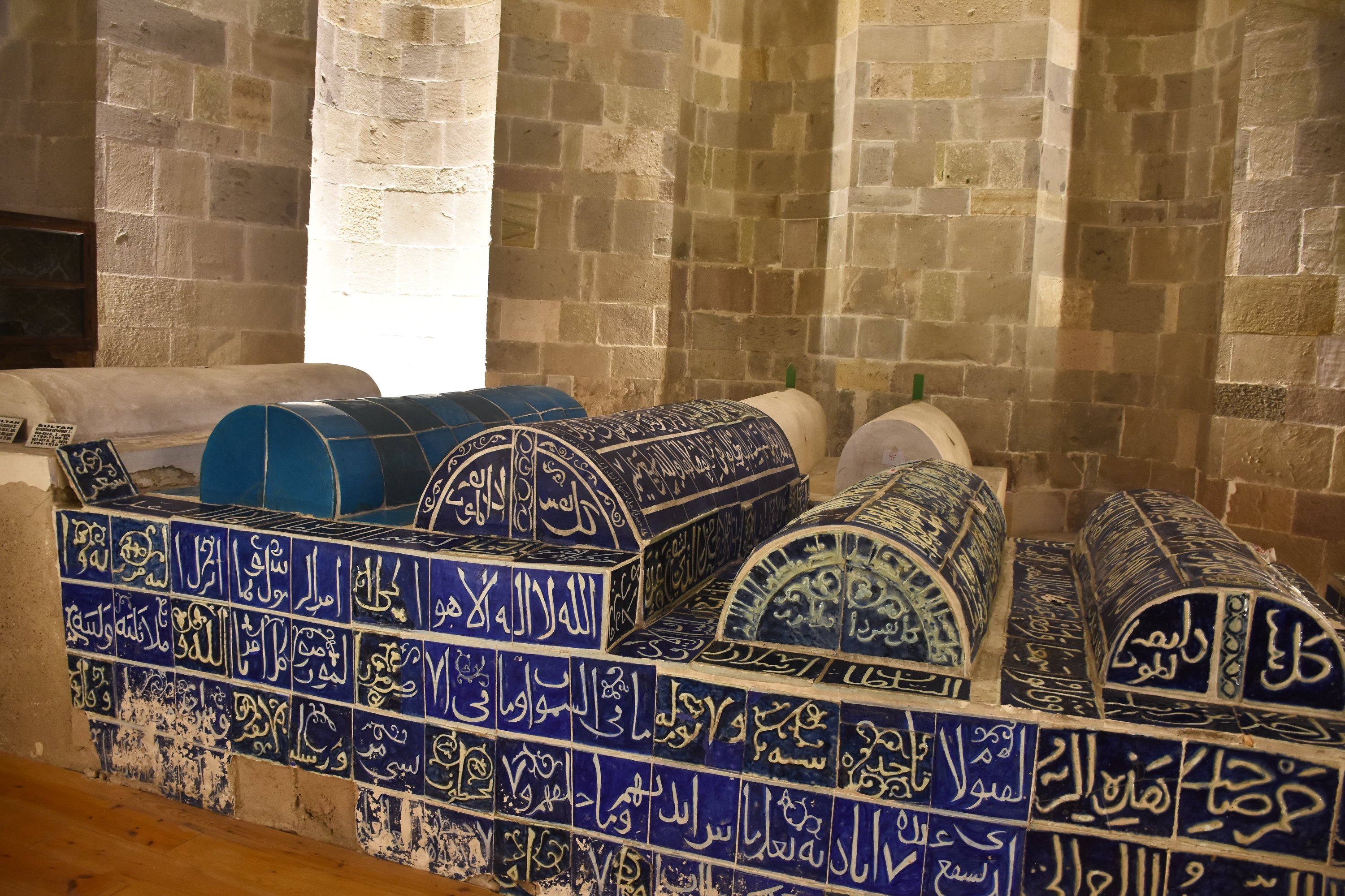 The memorial tombs of Anatolian Seljuk sultans in Alaeddin Mosque, Konya, central Turkey, Jan. 4, 2021. (AA Photo)