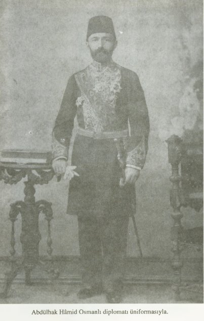 Abdülhak Hamid Tarhan, with whom Elias John Wilkinson Gibb had a close relationship, in the Ottoman diplomat uniform.