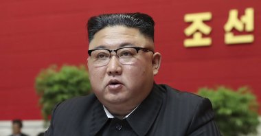 In this photo provided by the North Korean government, North Korean leader Kim Jong Un attends a ruling party congress in Pyongyang, North Korea, Jan. 5, 2021. (AP Photo)