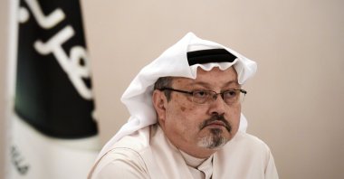 Jamal Khashoggi looks on during a press conference in Manama, Bahrain, Dec. 15, 2014. (AFP Photo)